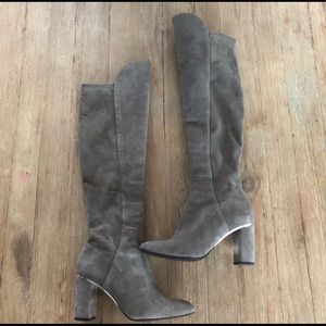 Zara taupe OTK boots